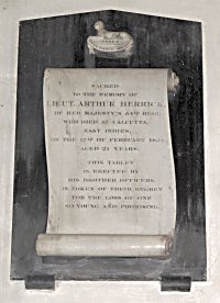 Memorial to Lieutenant Arthur Herrick