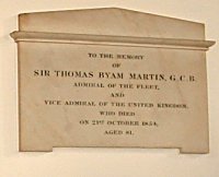 Memorial to Sir Thomas Byam Martin