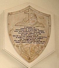 Memorial to Midshipman FR Martin