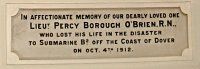 Memorial to Lieut PB OBrien