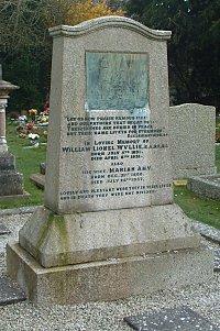 The Wyllie family grave at St. Marys, Portchester Castle