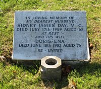 Headstone of the grave for Sidney James Day