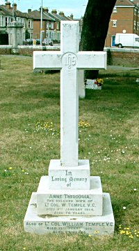 Headstone of the grave for William Temple