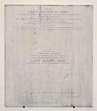 Memorial plaque to Lake Taswell and Lake Allen
