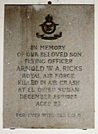 Flying Officer AWA Ricks