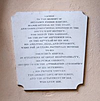 Memorial to Major General Benjamin Fisher