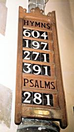 The Hymn Board Memorial to Maurice Portman RN
