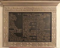 World War 1 Plaque