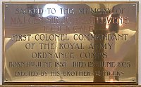 Memorial to Maj. Gen Sir John Steevens
