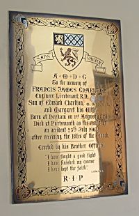 Memorial to Lieut FJ Charlton RN