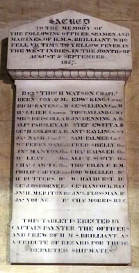 Memorial to HMS Brilliant