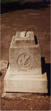 Photo by Cynthia Sherwood of the plinth of the Royal George memorial Celtic Cross