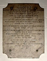 Memorial to William Shepheard