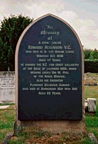 Headstone over the grave of Edward Robinson